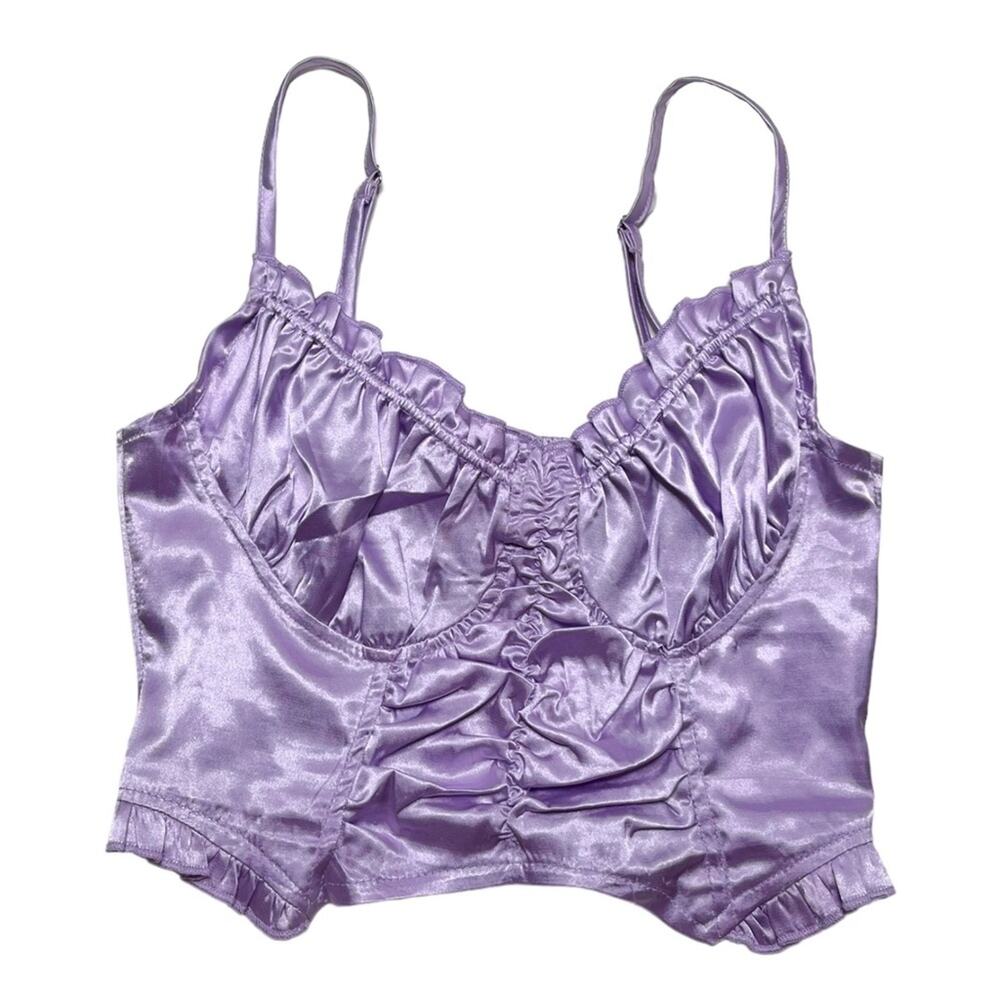 Princess Polly Jasmina Crop Top Purple